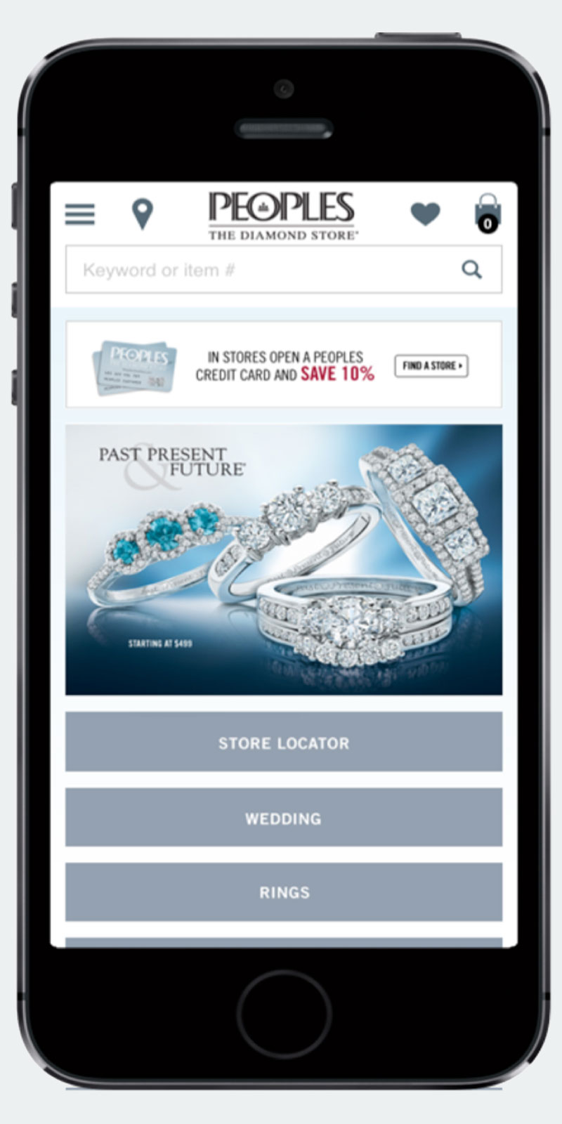 Peoples The Diamond Store - Mobile