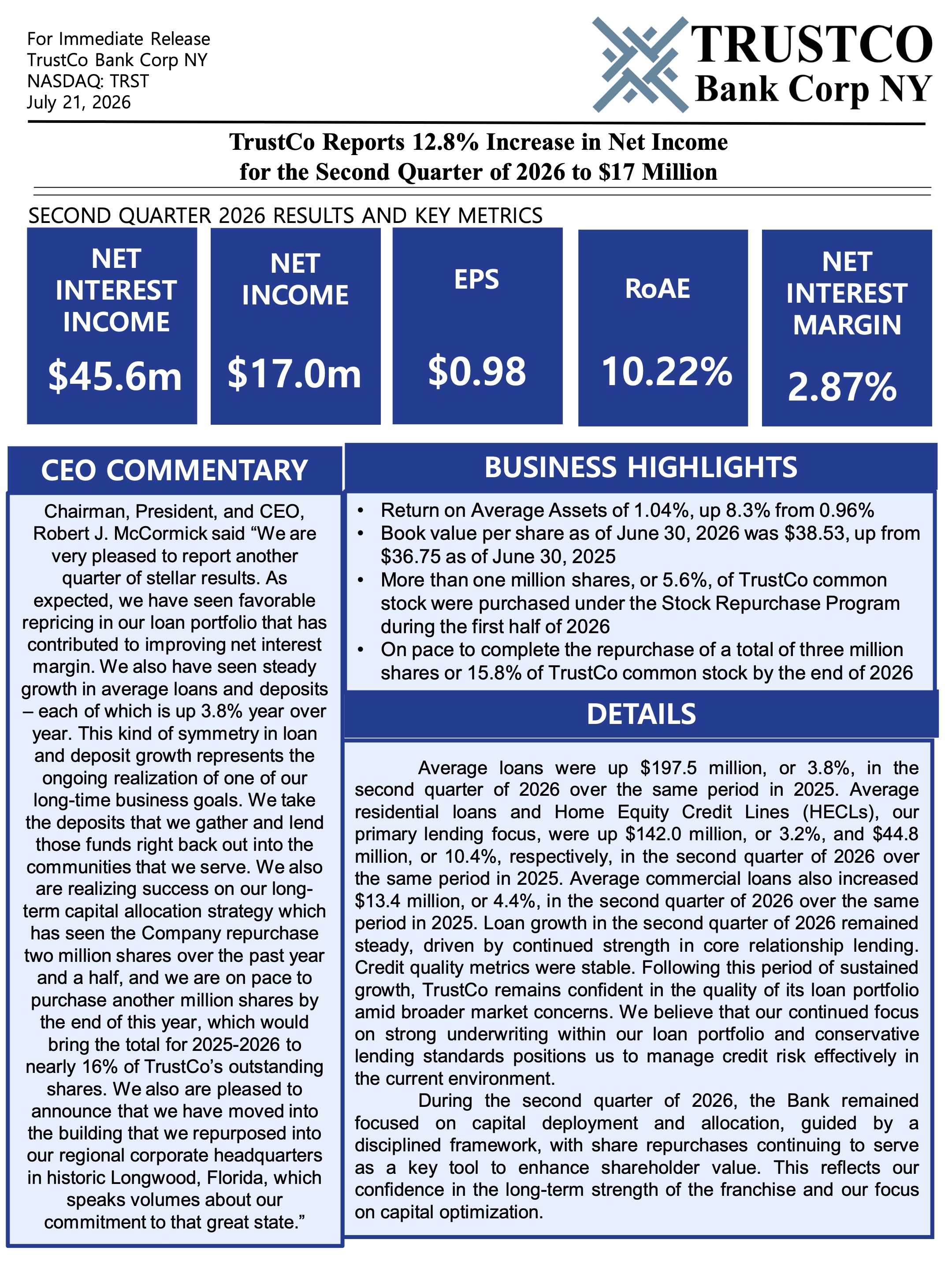 Earnings Summary